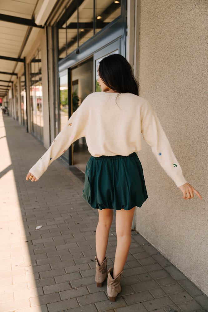 NAIA jupe ballon verte