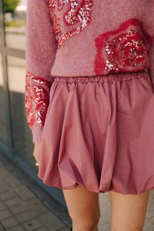 NAIA jupe ballon vieux rose