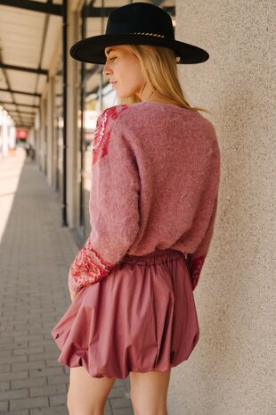 NAIA jupe ballon vieux rose