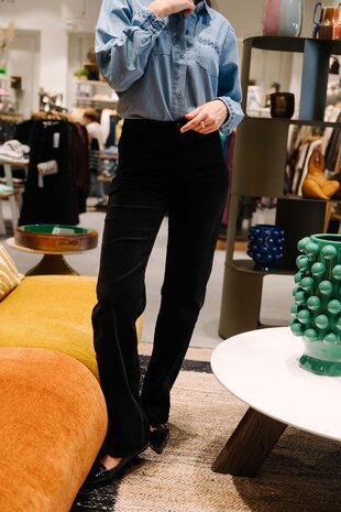 BARBARA pantalon en velours noir BARBARA pantalon en velours noir