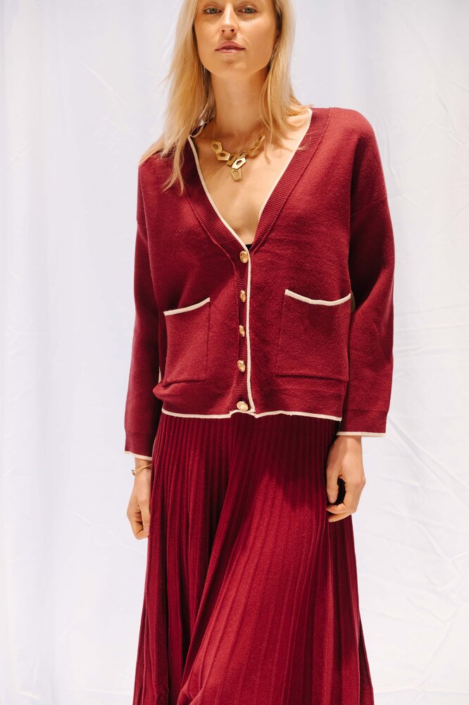 ELYNE gilet bordeaux