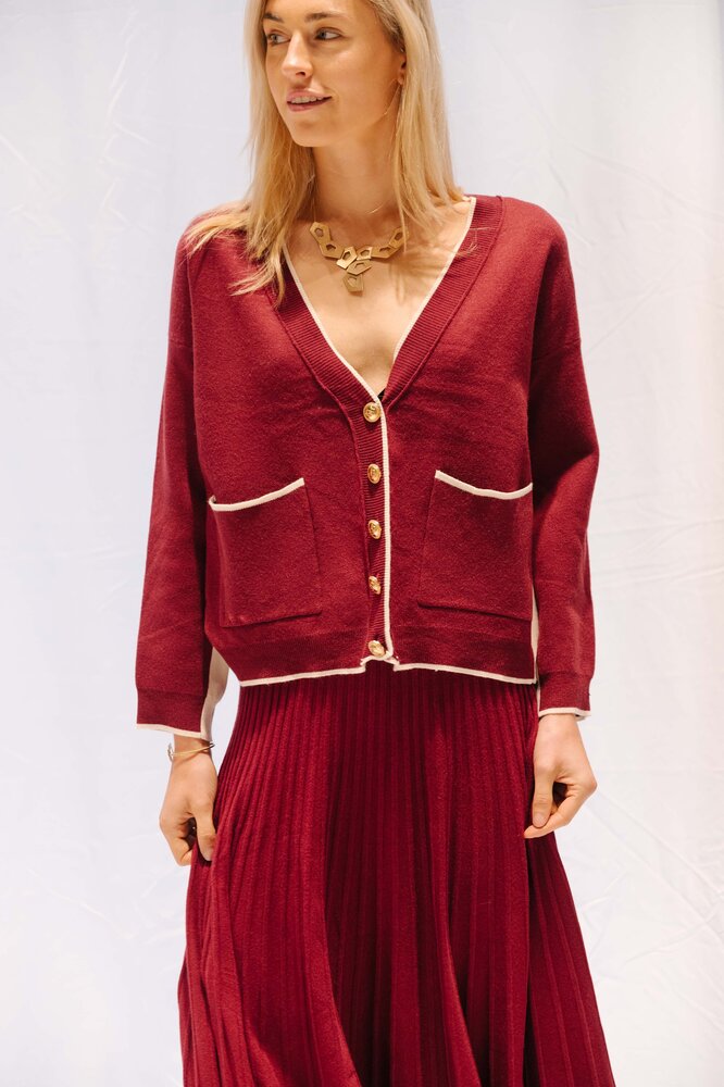 ELYNE gilet bordeaux