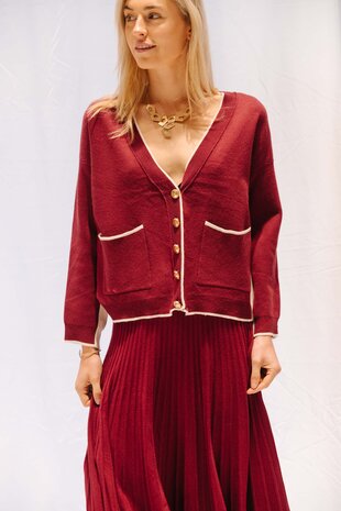 ELYNE gilet bordeaux