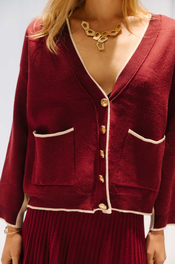 ELYNE gilet bordeaux