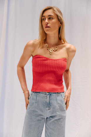 SAMIA haut bandeau rouge SAMIA haut bandeau rouge