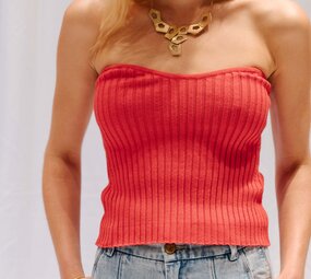 SAMIA haut bandeau rouge