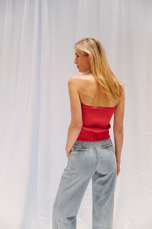 SAMIA haut bandeau rouge SAMIA haut bandeau rouge