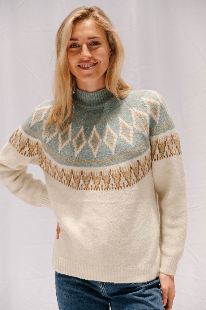 JOA pull bleu et blanc JOA pull bleu et blanc