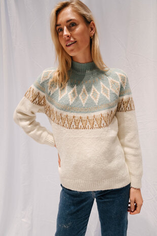JOA pull bleu et blanc JOA pull bleu et blanc