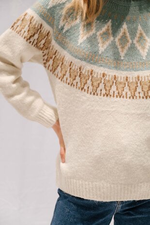 JOA pull bleu et blanc JOA pull bleu et blanc