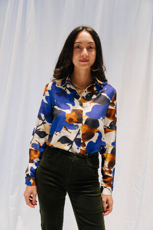 CHAIMA chemisier bleu