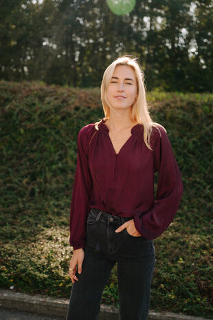 SANDRA chemisier bordeaux