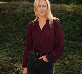 SANDRA chemisier bordeaux