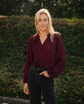 SANDRA chemisier bordeaux