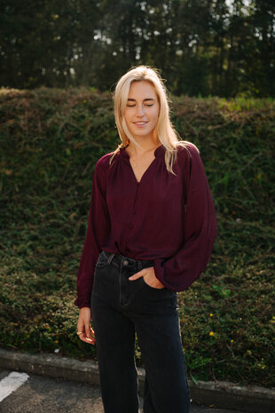 SANDRA chemisier bordeaux