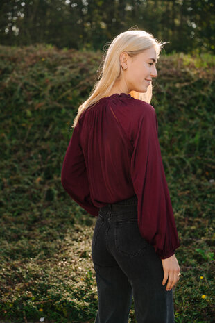 SANDRA chemisier bordeaux