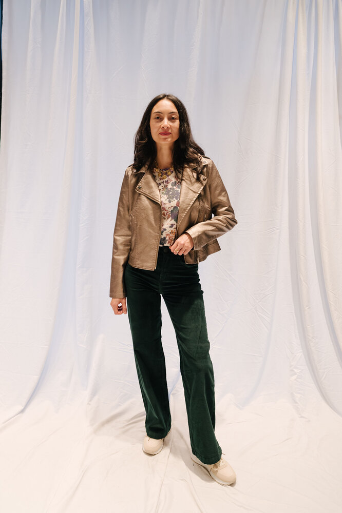 AVA pantalon en velours vert AVA pantalon en velours vert