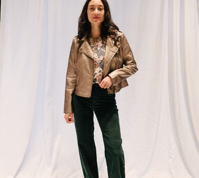 AVA pantalon en velours vert