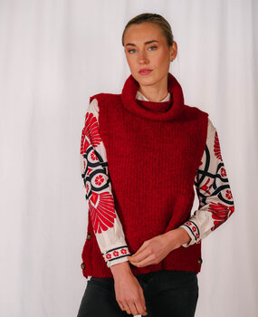 VICHI pull sans manches bordeaux