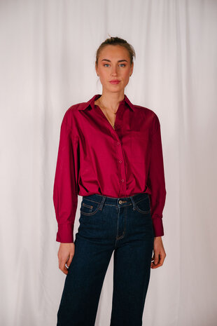ALIMA chemisier bordeaux