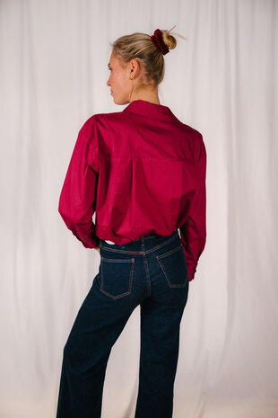 ALIMA chemisier bordeaux