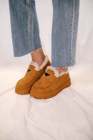 OLIVIA mocassins fourrés camel OLIVIA mocassins fourrés camel