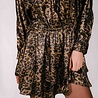 LIANNA robe léopard or noir