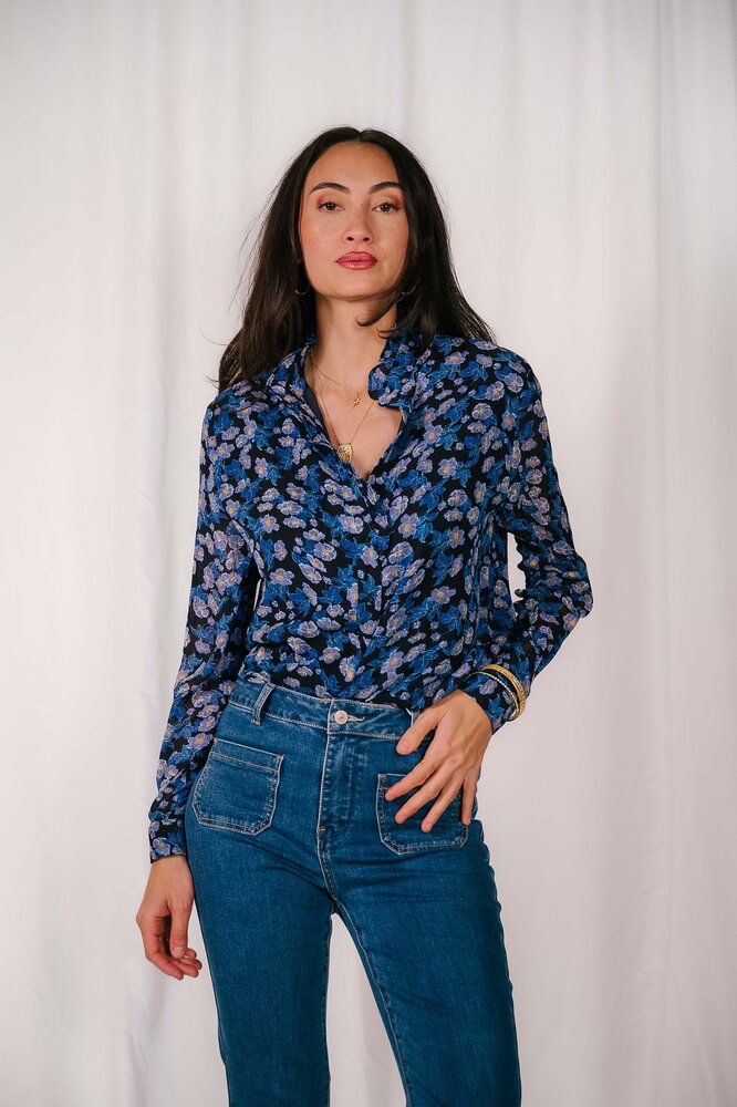 CLEMENTINE chemisier à fleurs