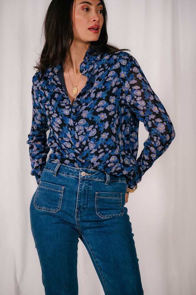 CLEMENTINE chemisier à fleurs