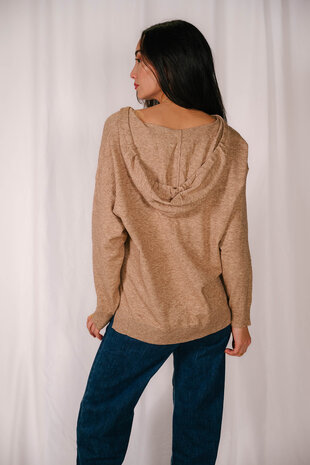 ABBY pull à capuche taupe ABBY pull à capuche taupe