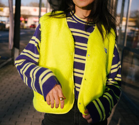 AMERICAN VINTAGE HOK veste sans manches jaune fluo