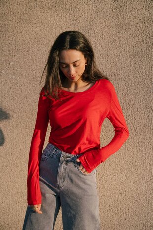 AMERICAN VINTAGE JAC blouse rouge AMERICAN VINTAGE JAC blouse rouge