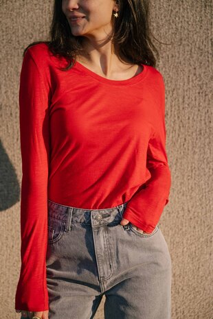 AMERICAN VINTAGE JAC blouse rouge AMERICAN VINTAGE JAC blouse rouge