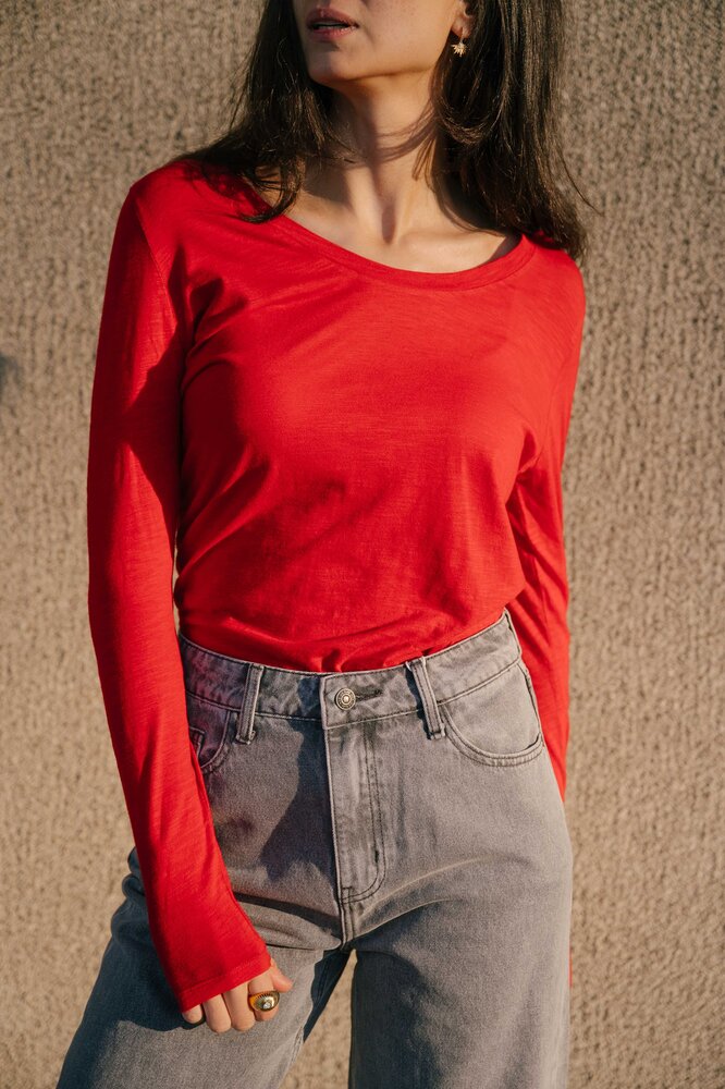 AMERICAN VINTAGE JAC blouse rouge AMERICAN VINTAGE JAC blouse rouge