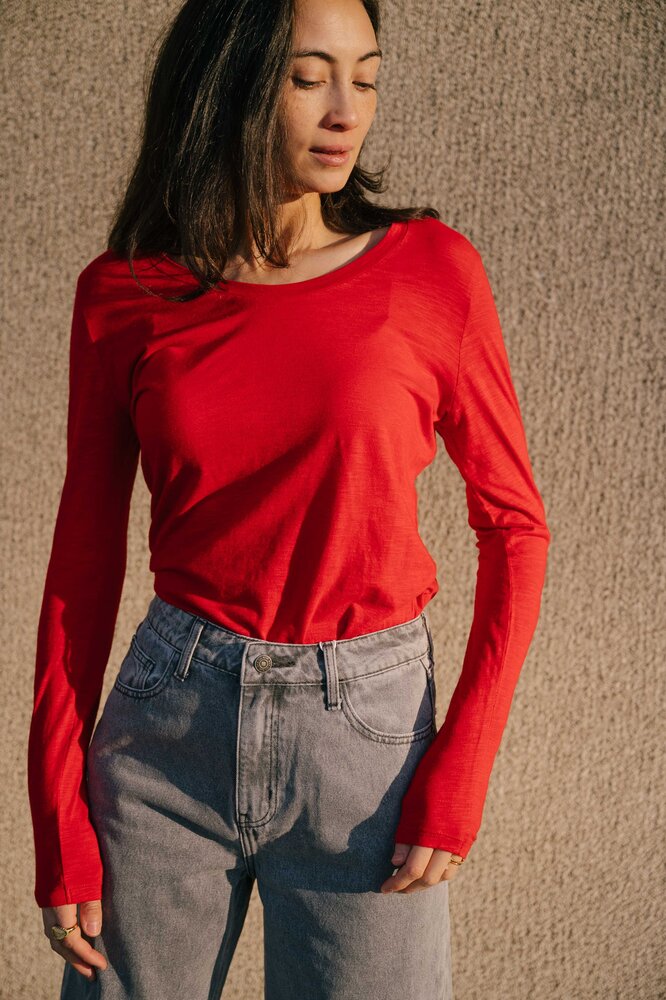 AMERICAN VINTAGE JAC blouse rouge AMERICAN VINTAGE JAC blouse rouge
