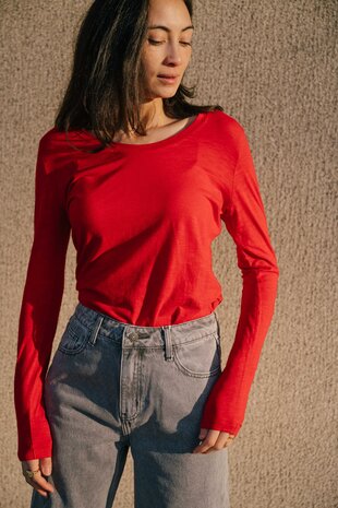 AMERICAN VINTAGE JAC blouse rouge AMERICAN VINTAGE JAC blouse rouge