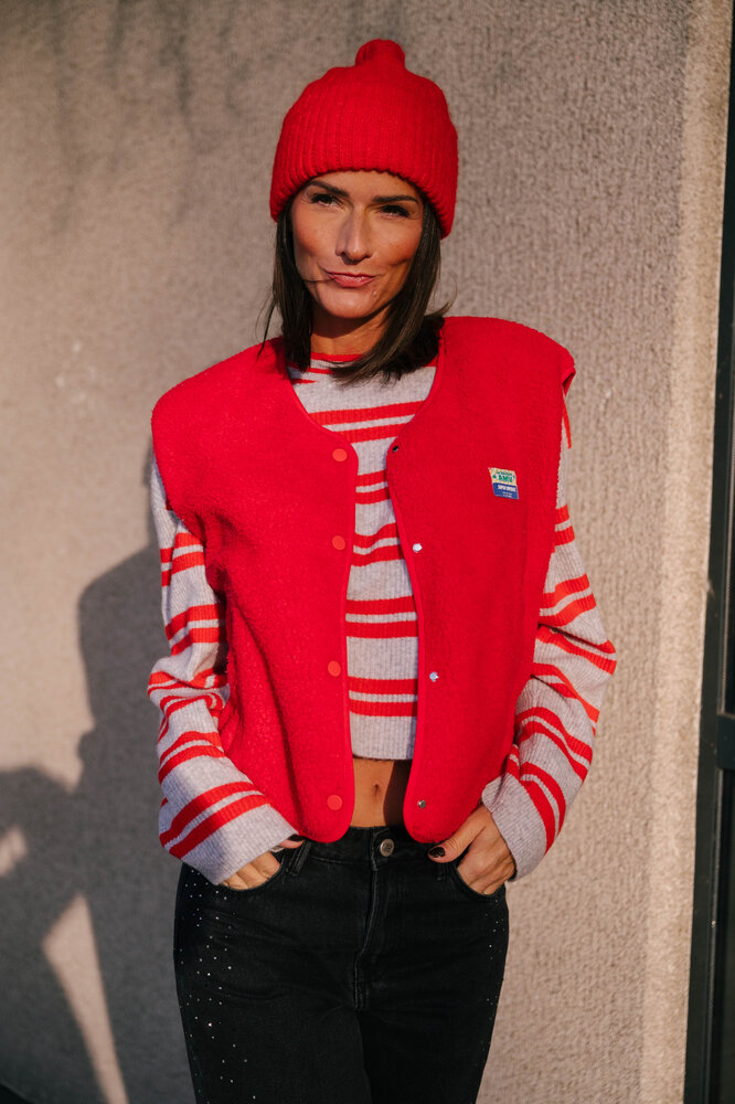 HOK veste sans manches rouge