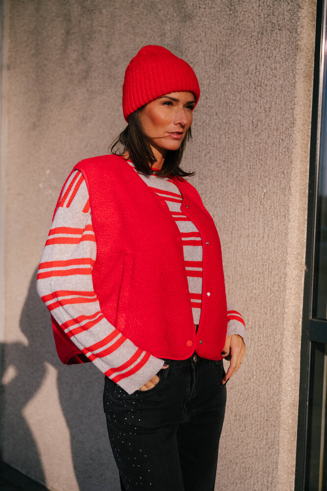 HOK veste sans manches rouge