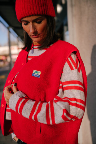 HOK veste sans manches rouge