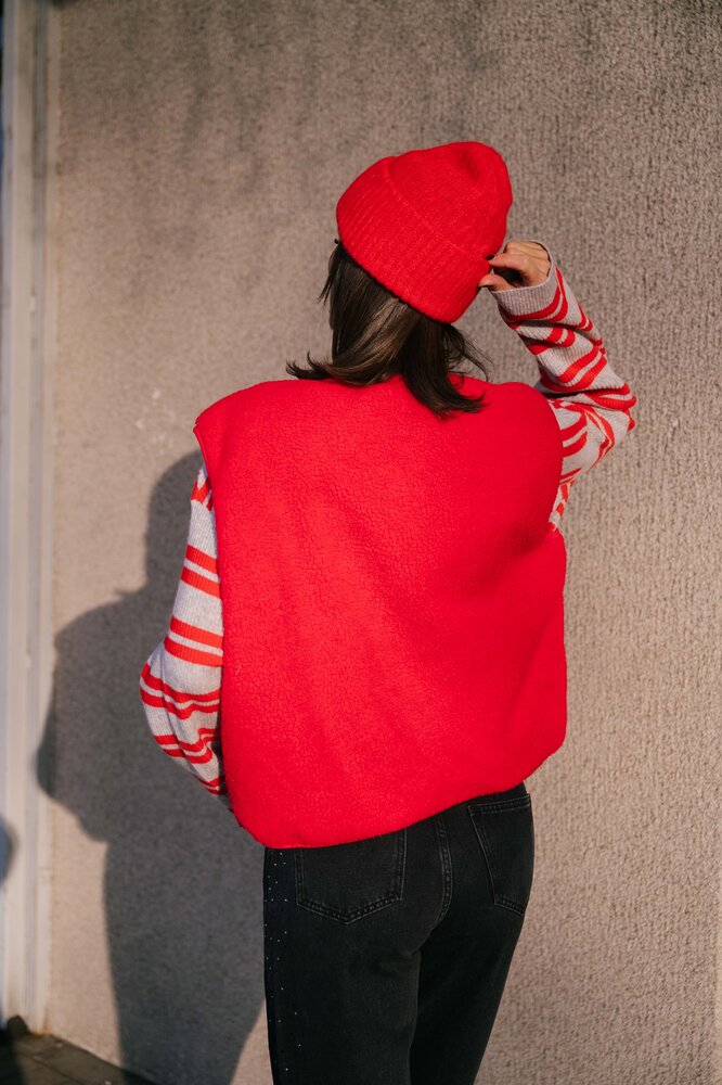 HOK veste sans manches rouge