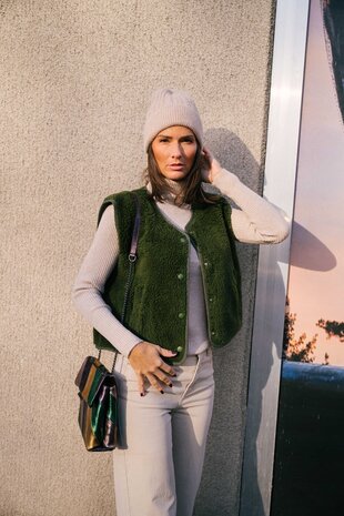 YELENE veste sans manches kaki YELENE veste sans manches kaki