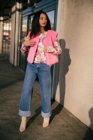 YELENE veste sans manches rose