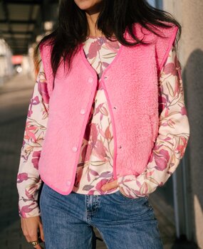 YELENE veste sans manches rose
