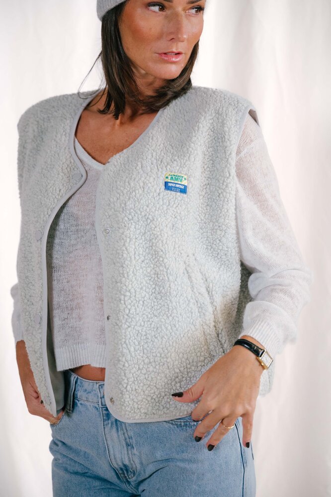 AMERICAN VINTAGE HOK veste sans manches grise AMERICAN VINTAGE HOK veste sans manches grise