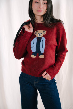 MIMI pull nounours bordeaux MIMI pull nounours bordeaux