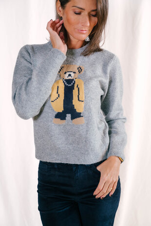 MIMI pull nounours gris MIMI pull nounours gris