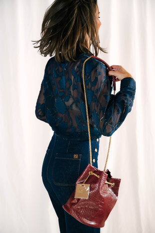 ORLA sac croco bordeaux ORLA sac croco bordeaux