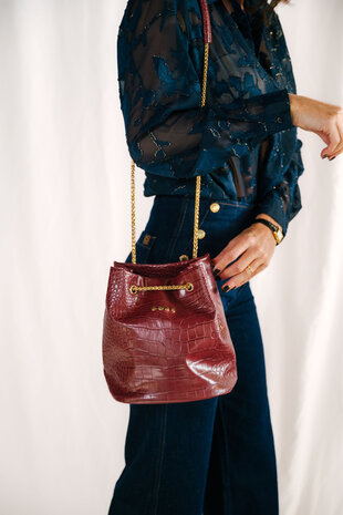 ORLA sac croco bordeaux ORLA sac croco bordeaux