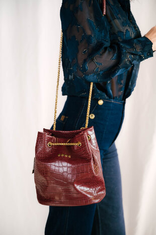 ORLA sac croco bordeaux ORLA sac croco bordeaux