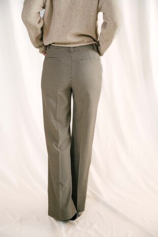 SARAH pantalon beige à carreaux SARAH pantalon beige à carreaux